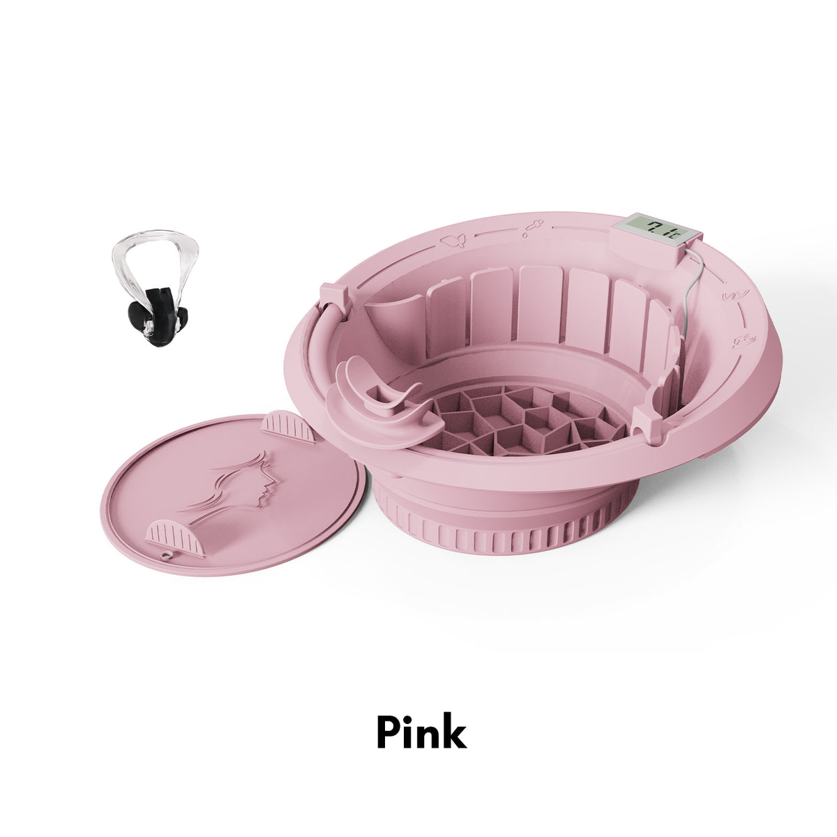 Facial Ice Bath Bowl With Thermometer – Foldable Silicone Cold Plunge Face Basin