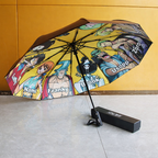 One Piece Anime Folding Umbrella – Luffy & Zoro Automatic UV Sun Rain Umbrella